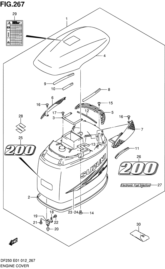 Suzuki DF 250 Engine Cover