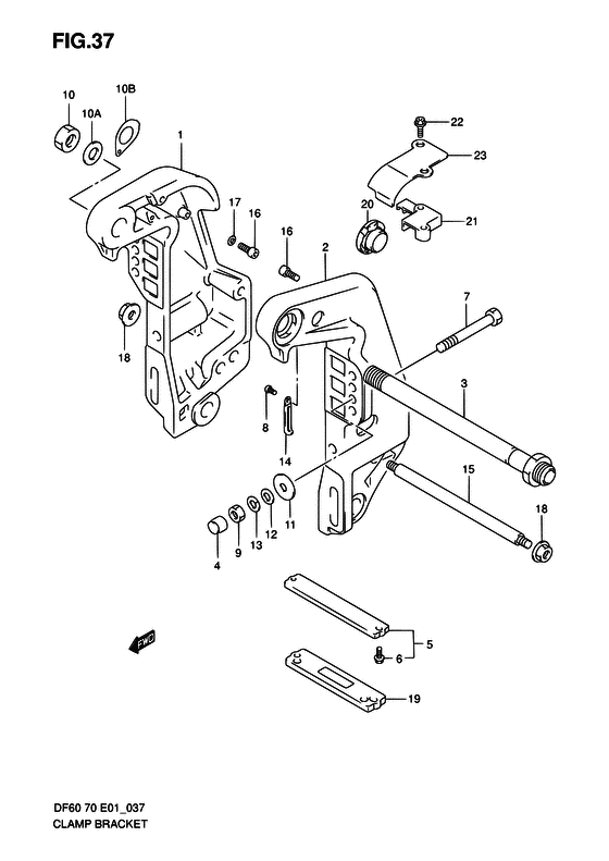 Suzuki DF 70 Clamp bracket