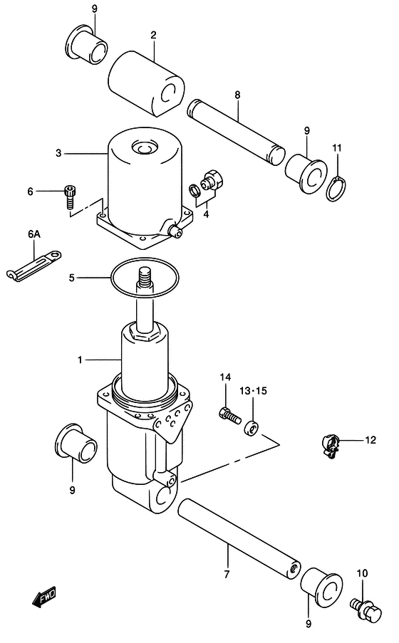 Suzuki DF 70 Trim cylinder ((MODEL:01~09))