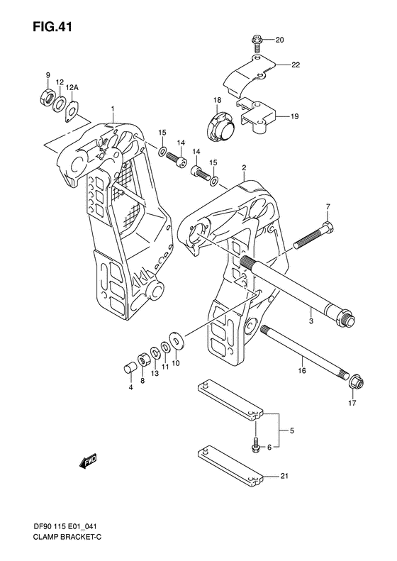 Suzuki DF 115 Clamp Bracket