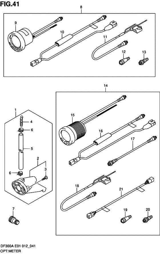 Suzuki DF 300 Opt: Meter
