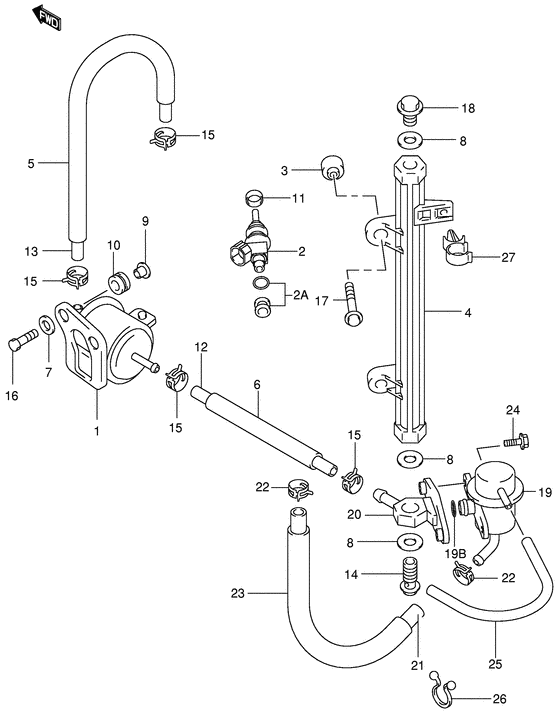 Suzuki DF 70 Fuel Injector (S/N 972015 & Older)