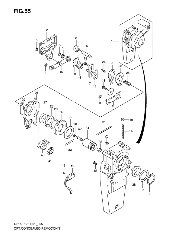 Suzuki DF 175 Opt: Concealed Remocon (2)