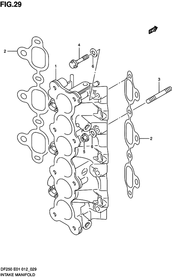 Suzuki DF 250 Intake Manifold