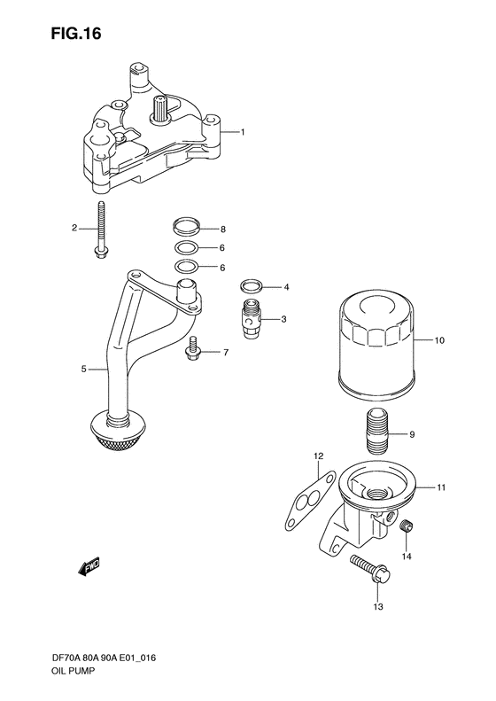 Suzuki DF 90 Oil Pump