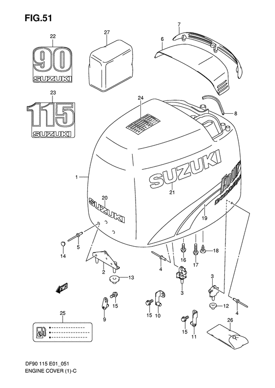 Suzuki DF 90 Engine Cover