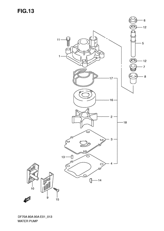 Suzuki DF 90 Water Pump