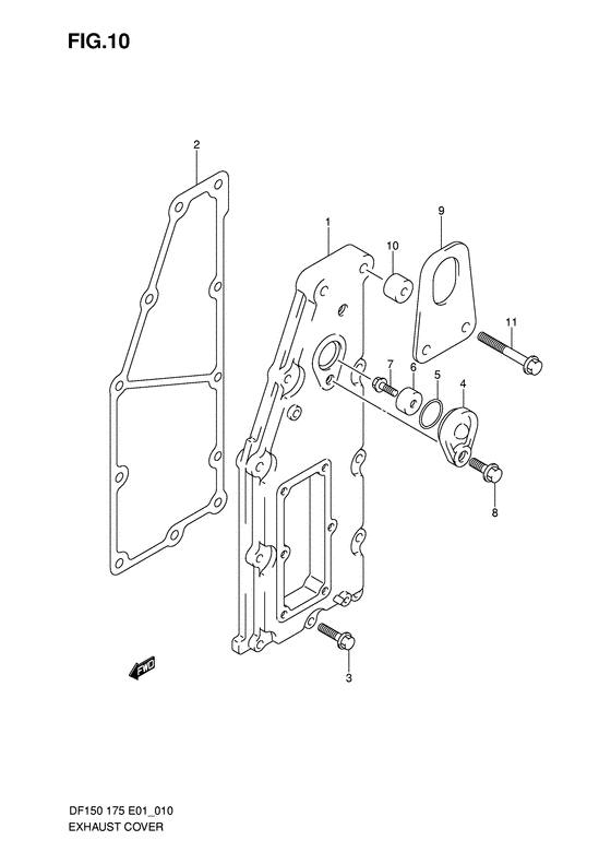Suzuki DF 175 Exhaust Cover