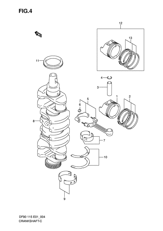 Suzuki DF 90 Crankshaft