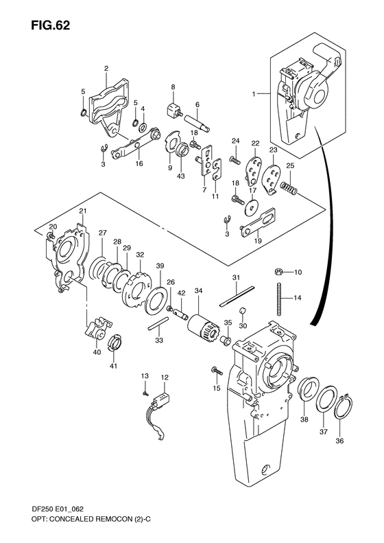 Suzuki DF 200 Opt: Concealed Remocon (2)