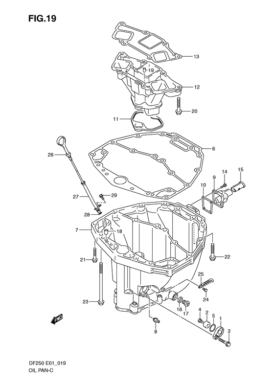 Suzuki DF 200 Oil Pan