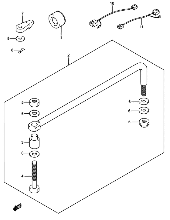 Suzuki DF 70 Drag link Diagram
