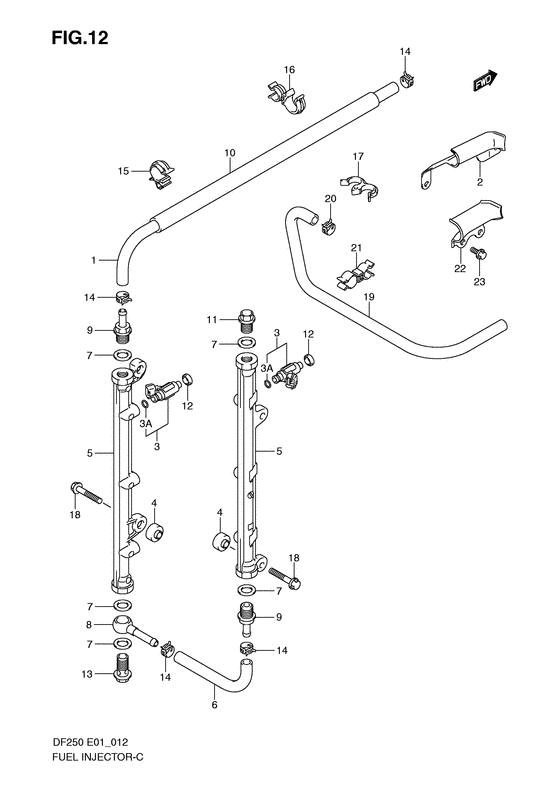 Suzuki DF 200 Fuel Injector