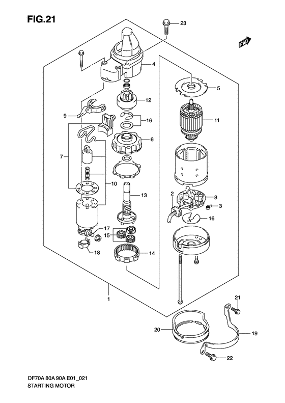 Suzuki DF 90 Starting Motor