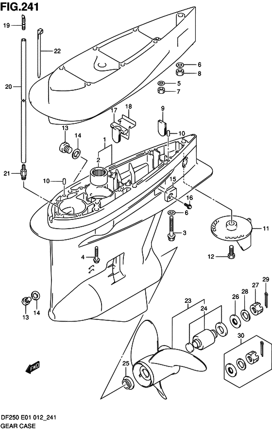 Suzuki DF 250 Gear Case