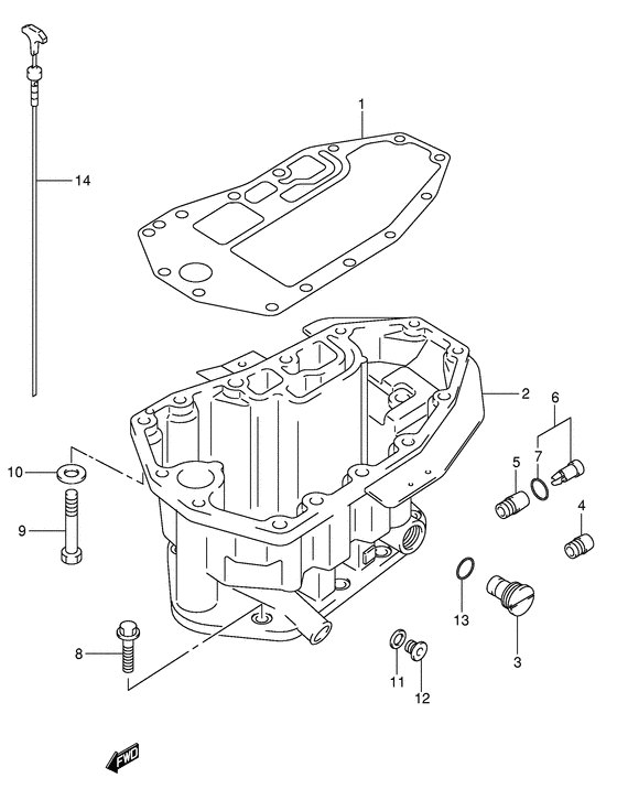 Suzuki DF 70 Oil Pan