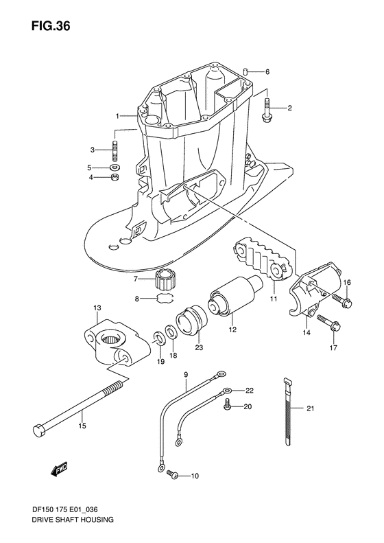 Suzuki DF 175 Drive Shaft Housing