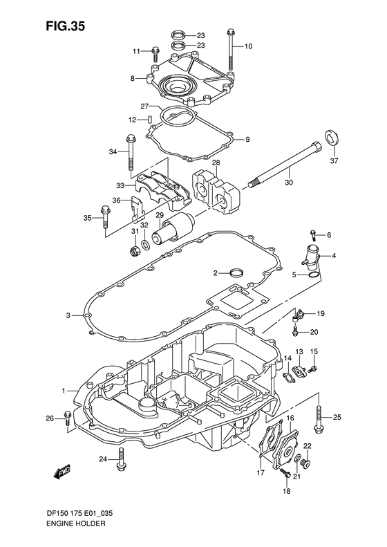 Suzuki DF 175 Engine Holder