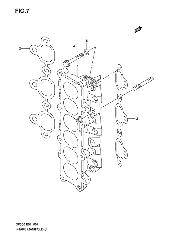 Suzuki DF 300 Intake Manifold