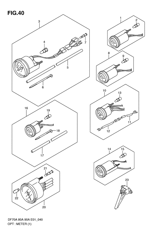 Suzuki DF 90 Opt: Meter (1)