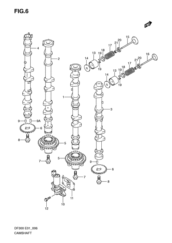 Suzuki DF 300 Camshaft
