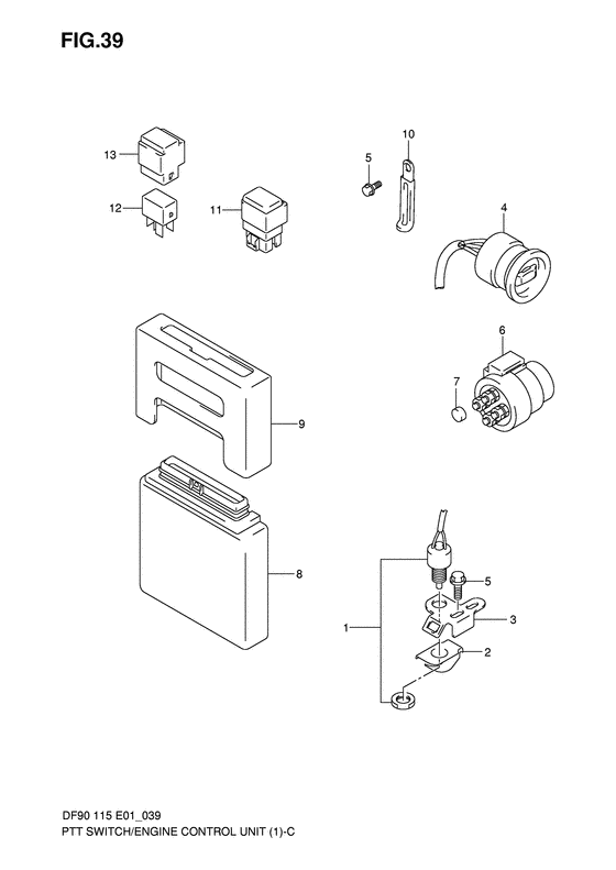 Suzuki DF 90 PTT Switch/Engine Control Unit