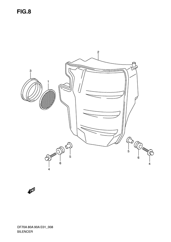 Suzuki DF 90 Silencer