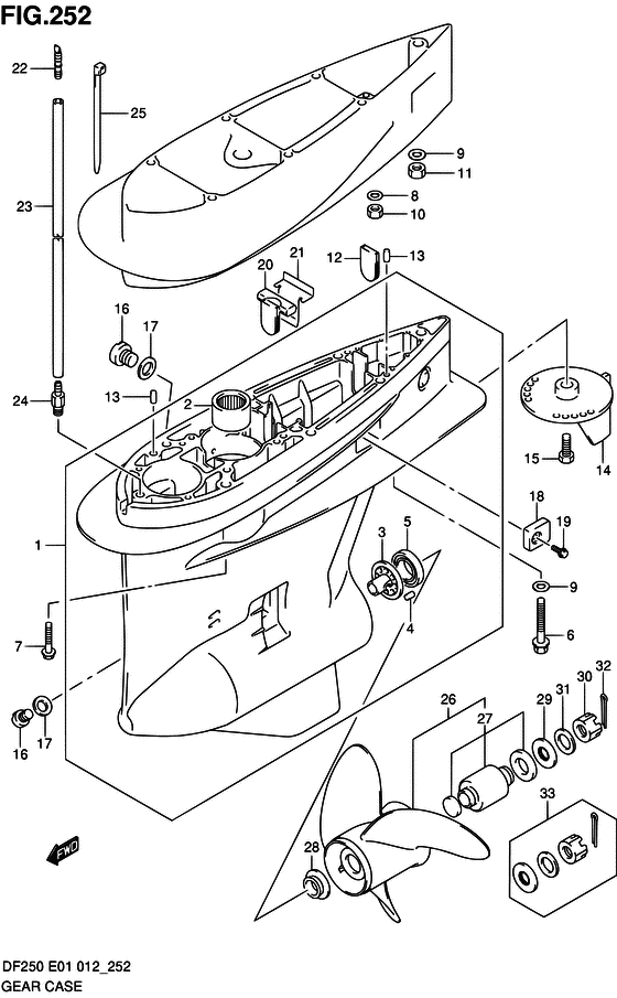 Suzuki DF 250 Gear Case (C/R)