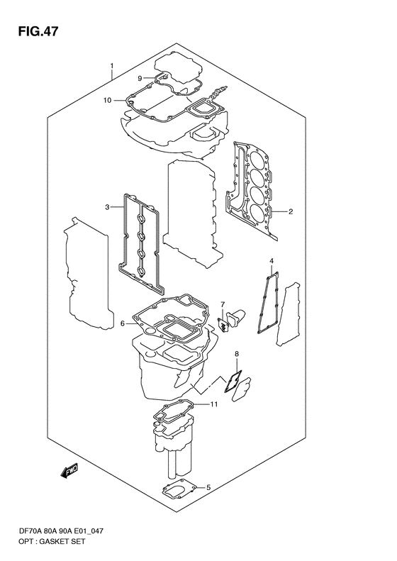 Suzuki DF 90 Opt: Gasket Set