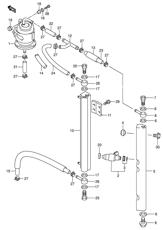 Suzuki DF 90 Fuel Injector
