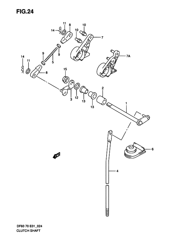 Suzuki DF 70 Clutch shaft
