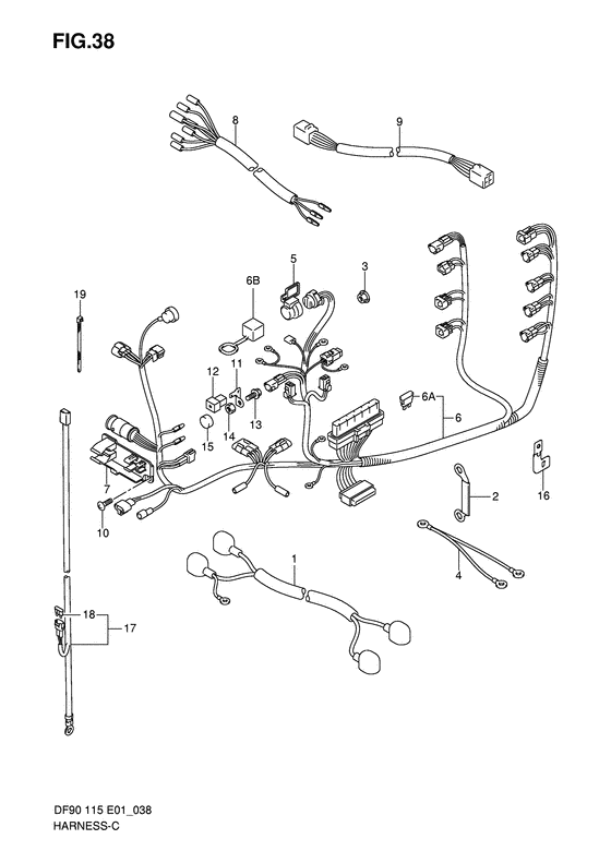 Suzuki DF 115 Harness