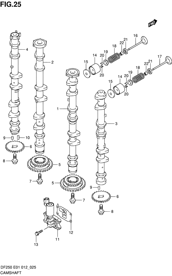Suzuki DF 250 Camshaft