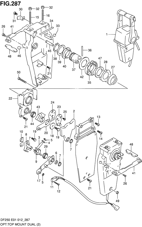 Suzuki DF 250 Opt: Top Mount Dual (2)