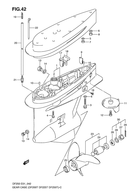 Suzuki DF 200 Gear Case