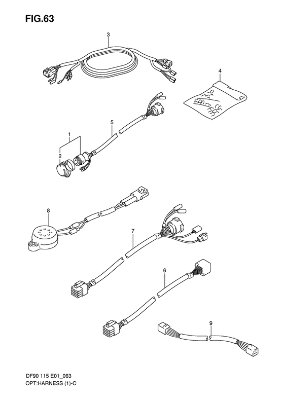 Suzuki DF 90 Opt: Harness