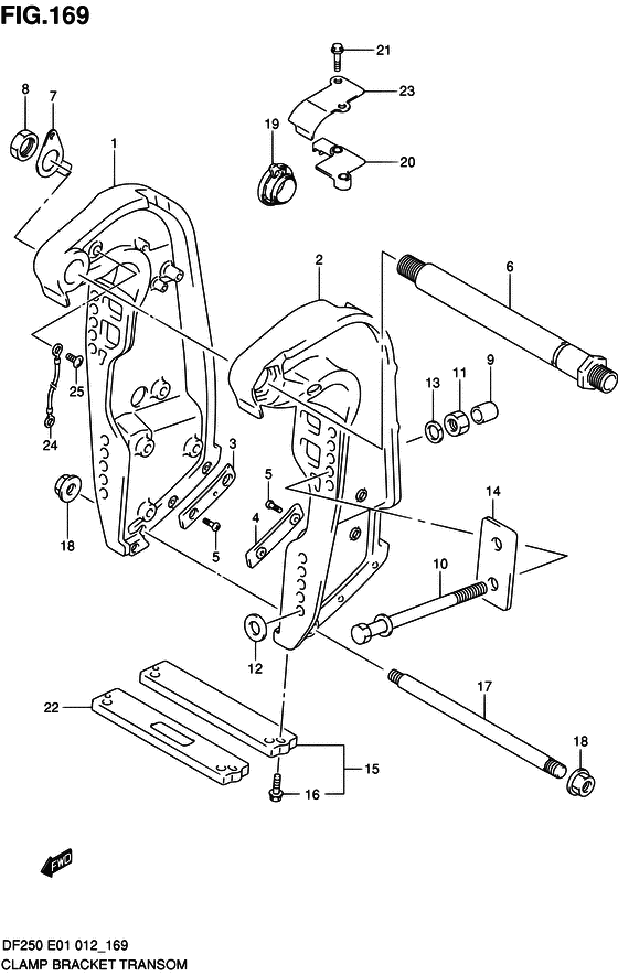 Suzuki DF 250 Clamp Bracket