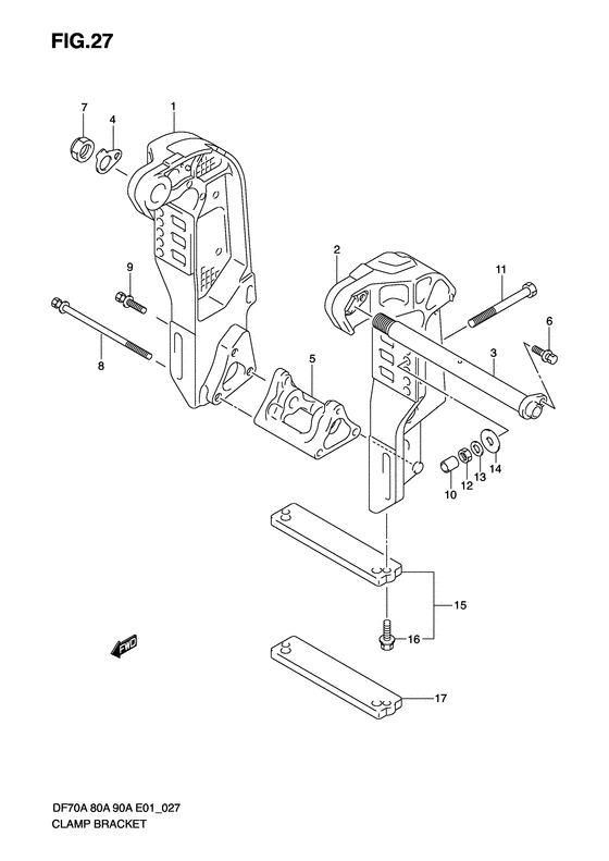 Suzuki DF 90 Clamp Bracket