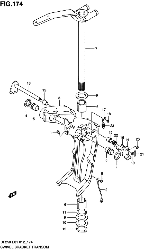 Suzuki DF 250 Swivel Bracket