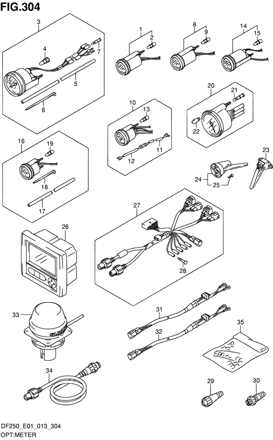 Suzuki DF 250 Opt: Meter