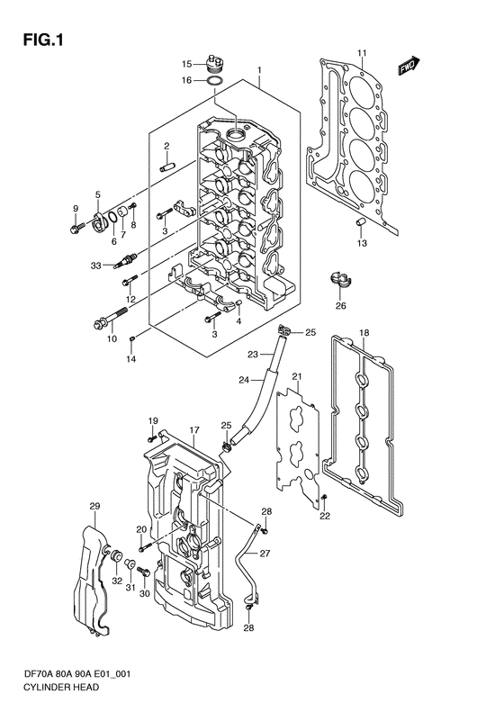 Suzuki DF 90 Cylinder Head
