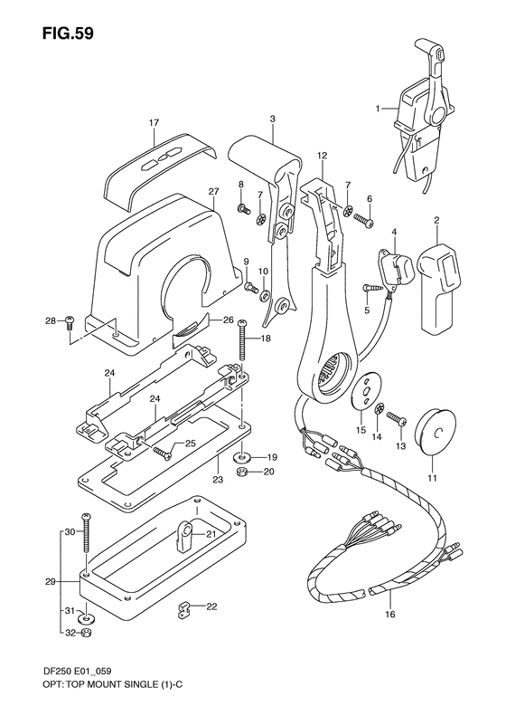 Suzuki DF 200 Opt: Top Mount Single (1)