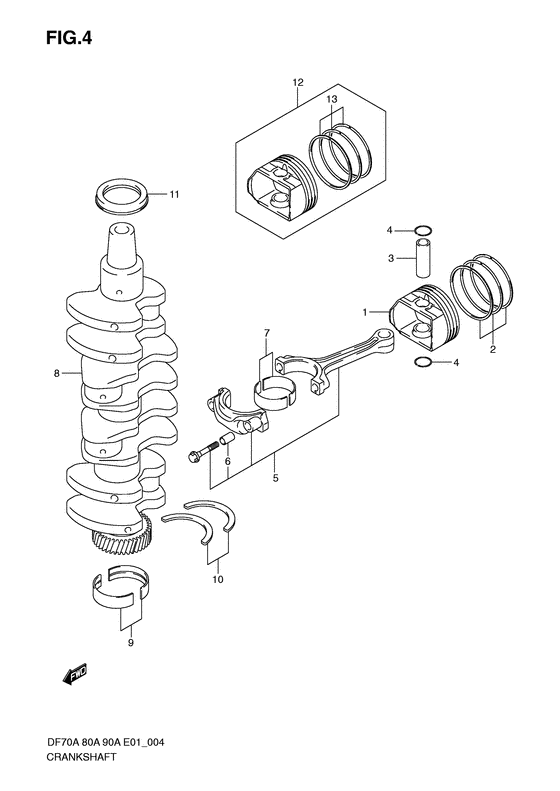 Suzuki DF 90 Crankshaft