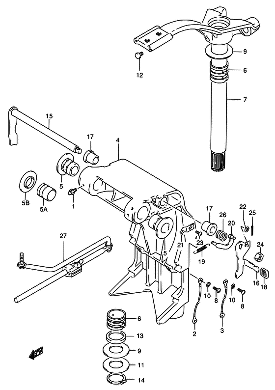 Suzuki DF 70 Swivel bracket