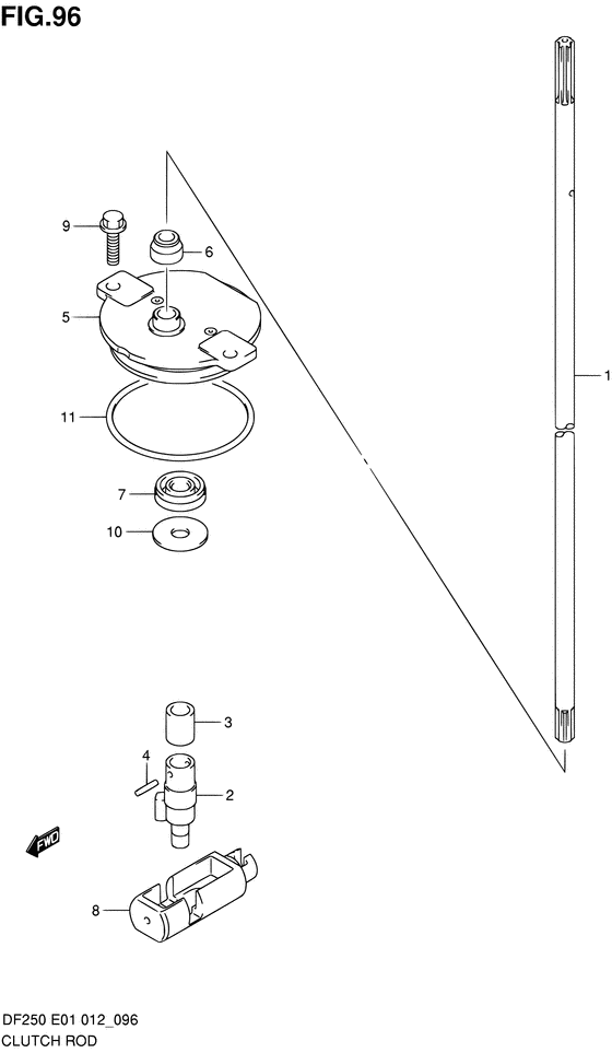 Suzuki DF 250 Clutch Rod