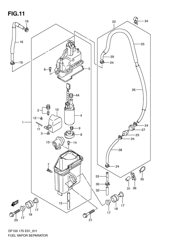 Suzuki DF 175 Fuel Vapor Separator