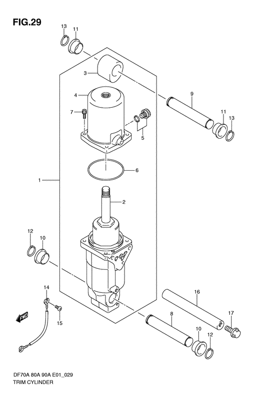 Suzuki DF 90 Trim Cylinder