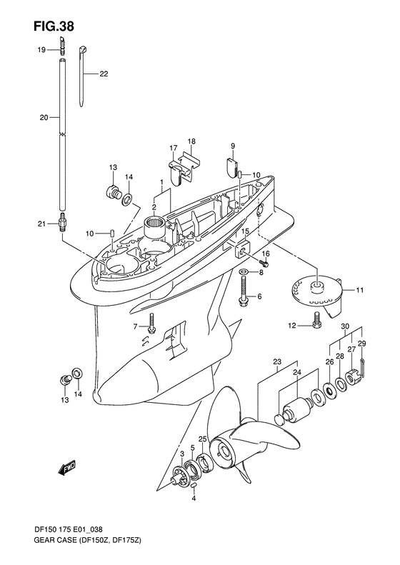 Suzuki DF 175 Gear Case (C/R)