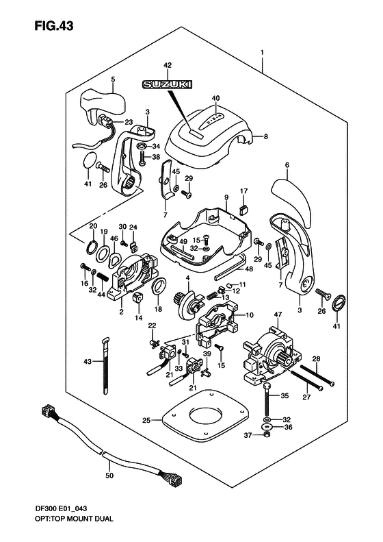 Suzuki DF 300 Opt: Top Mount Dual