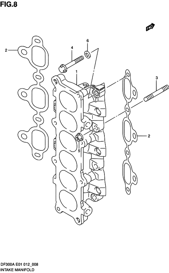 Suzuki DF 300 Intake Manifold